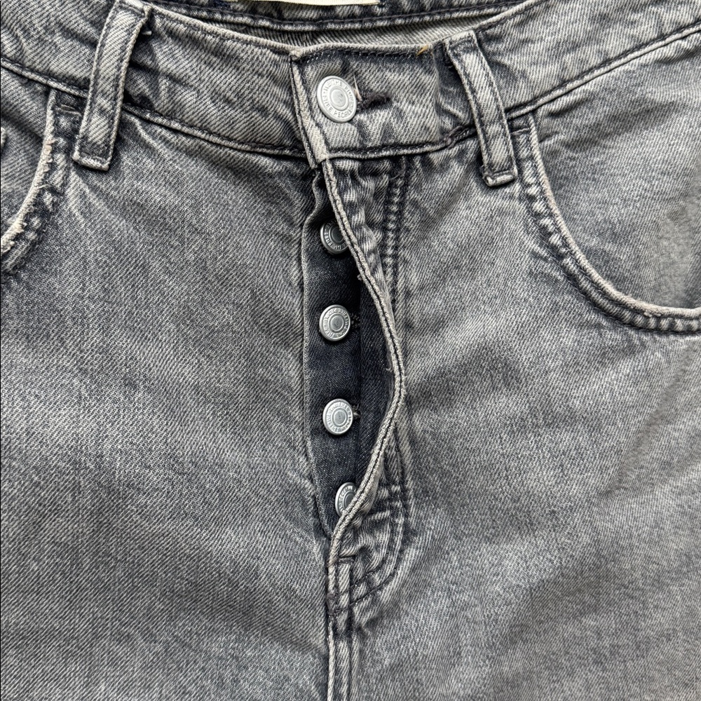 We The Free Wide Leg Relaxed Fit Gray Jeans Women’s Size 30 - Picture 5 of 14